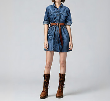 Denim Shirt Dress