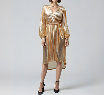 Gold Midi Dress