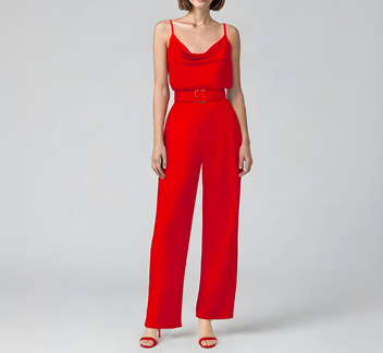 Red Elegant Jumpsuit