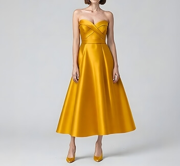 Strapless Gold Dress